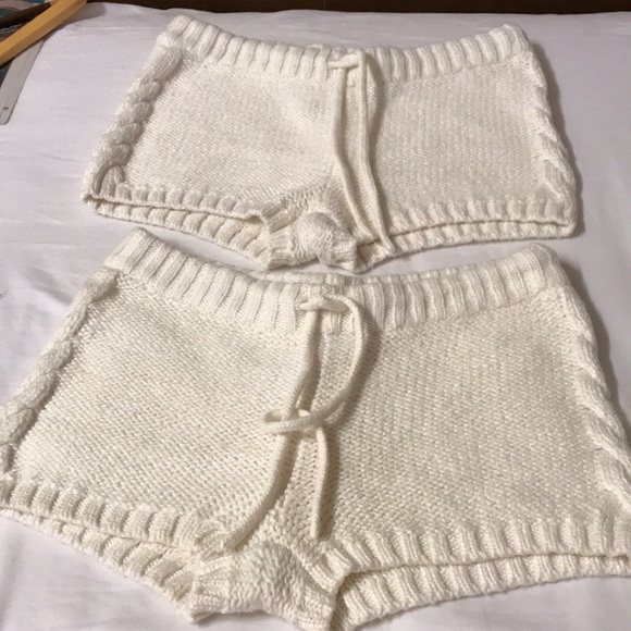 AERIE Pants - AERIE WHITE KNIT SHORT#2🔍